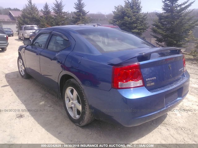 2B3KK33V29H548667 - 2009 DODGE CHARGER SXT BLUE photo 3