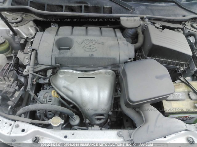 4T4BF3EK4BR091869 - 2011 TOYOTA CAMRY SILVER photo 10