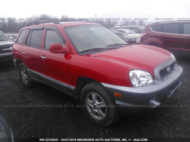 KM8SC13E94U588536 - 2004 HYUNDAI SANTA FE GLS/LX RED photo 1