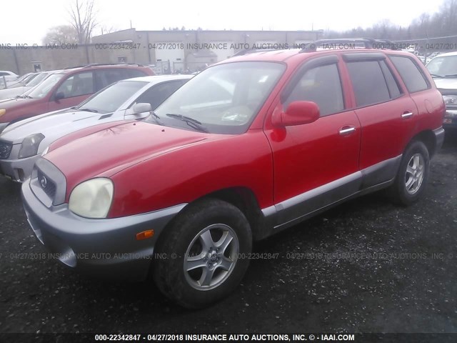 KM8SC13E94U588536 - 2004 HYUNDAI SANTA FE GLS/LX RED photo 2