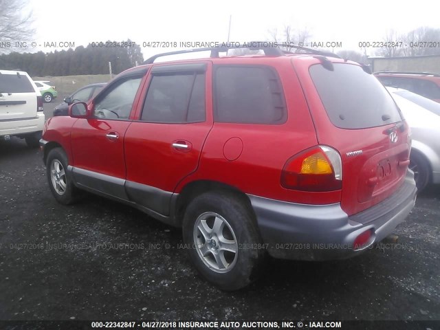 KM8SC13E94U588536 - 2004 HYUNDAI SANTA FE GLS/LX RED photo 3