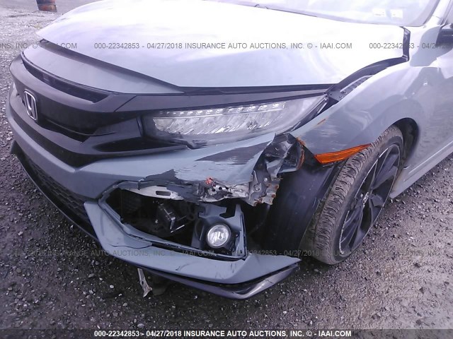 SHHFK7H93HU425059 - 2017 HONDA CIVIC SPORT TOURING Light Blue photo 6