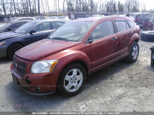 1B3HB48B57D103235 - 2007 DODGE CALIBER SXT RED photo 2