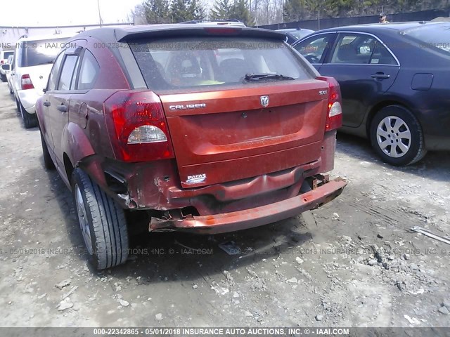 1B3HB48B57D103235 - 2007 DODGE CALIBER SXT RED photo 6