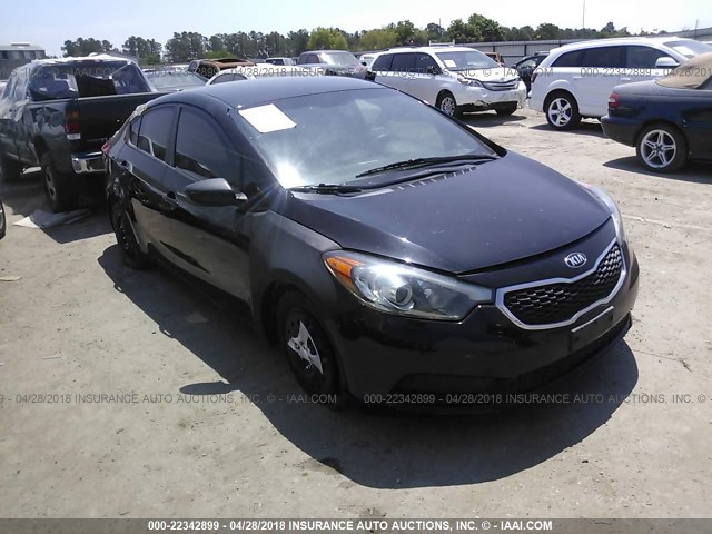 KNAFK4A60F5316344 - 2015 KIA FORTE LX BLACK photo 1