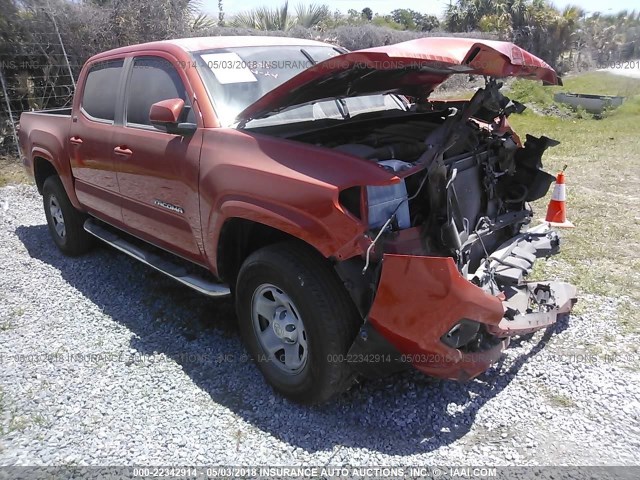 5TFAZ5CN7GX016180 - 2016 TOYOTA TACOMA DBL CAB/SR5/TRD SPORT/OR ORANGE photo 1