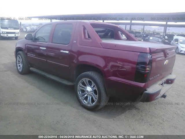 3GNEC12027G134747 - 2007 CHEVROLET AVALANCHE C1500 RED photo 3