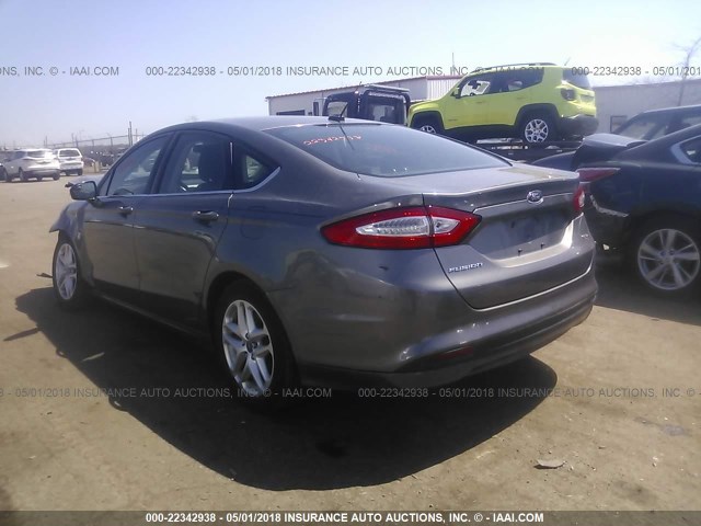 3FA6P0H77DR218830 - 2013 FORD FUSION SE GRAY photo 3