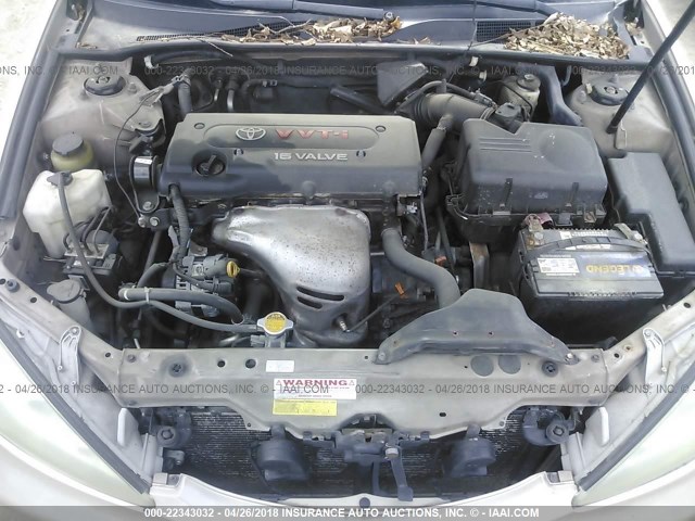 4T1BE32K65U408251 - 2005 TOYOTA CAMRY LE/XLE/SE GOLD photo 10