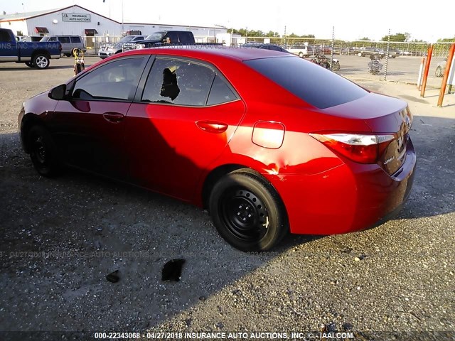 2T1BURHE8FC478585 - 2015 TOYOTA COROLLA L/LE/LE PLS/PRM/S/S PLS RED photo 3