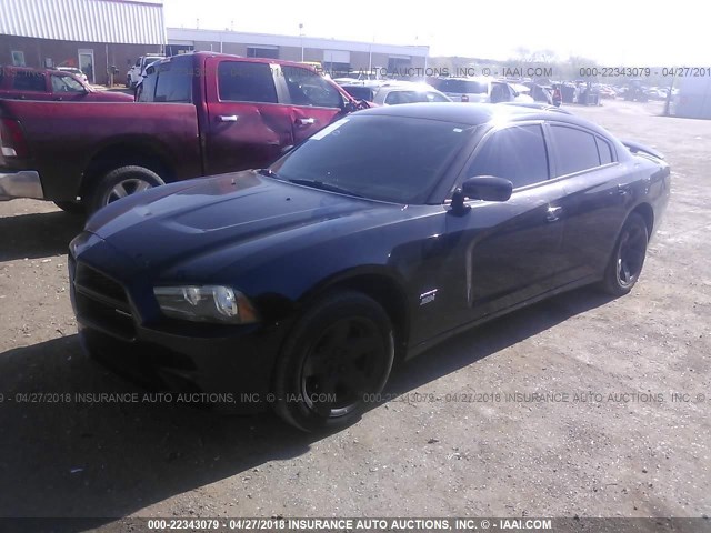 2B3CL1CT7BH540347 - 2011 DODGE CHARGER POLICE BLACK photo 2