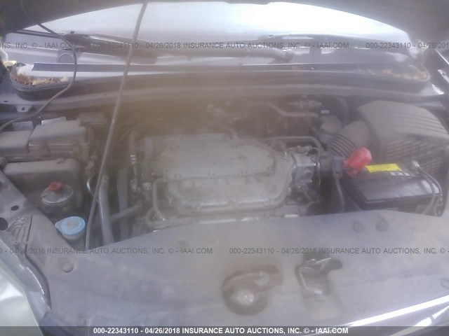 5FNRL38716B431555 - 2006 HONDA ODYSSEY EXL შავი ფოტო 10