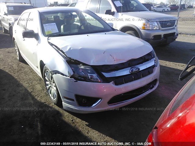 3FADP0L32AR335237 - 2010 FORD FUSION HYBRID WHITE photo 6