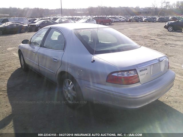 1MEFM55S04A626572 - 2004 MERCURY SABLE LS PREMIUM SILVER photo 3