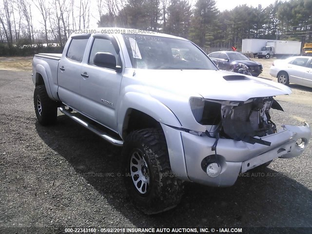 5TEMU52N97Z343265 - 2007 TOYOTA TACOMA DOUBLE CAB LONG BED SILVER photo 1