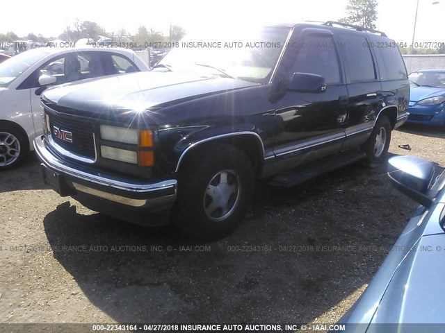 1GKEC13R4XJ805750 - 1999 GMC YUKON BLACK photo 2