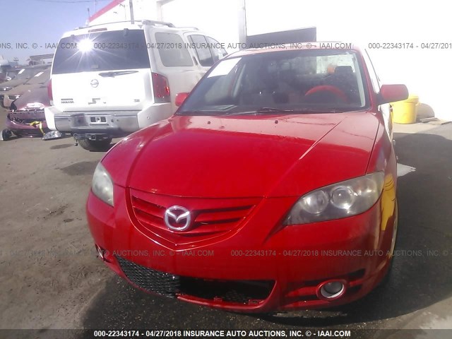 JM1BK123451261651 - 2005 MAZDA 3 S RED photo 6