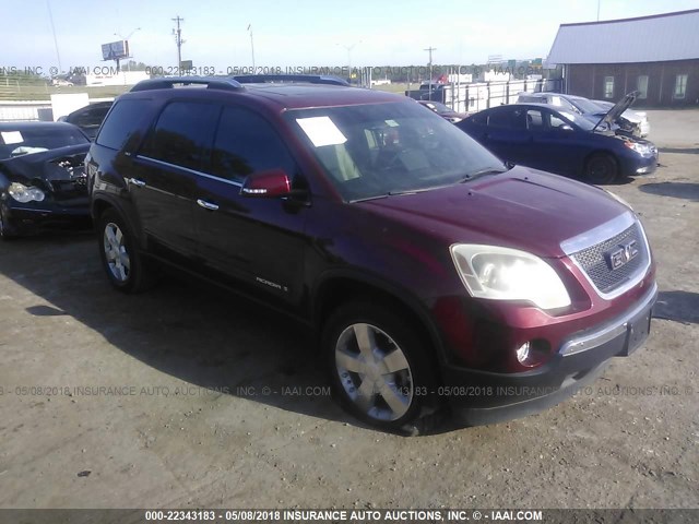 1GKER33747J109589 - 2007 GMC ACADIA SLT-2 RED photo 1