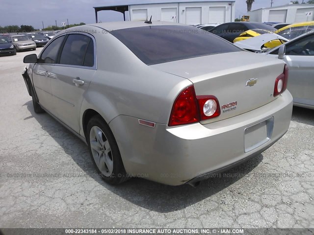 1G1ZH57B79F194243 - 2009 CHEVROLET MALIBU 1LT 金色 照片 3