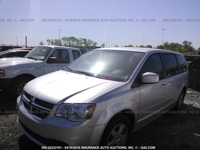 2C4RDGBG1CR343201 - 2012 DODGE GRAND CARAVAN SE SILVER photo 2