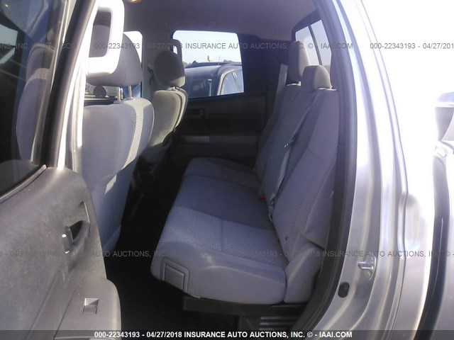5TFRY5F16DX138622 - 2013 TOYOTA TUNDRA DOUBLE CAB SR5 SILVER photo 8