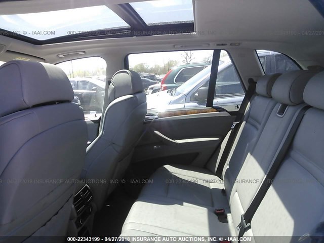 5UXFE83577LZ38103 - 2007 BMW X5 4.8I SILVER photo 8