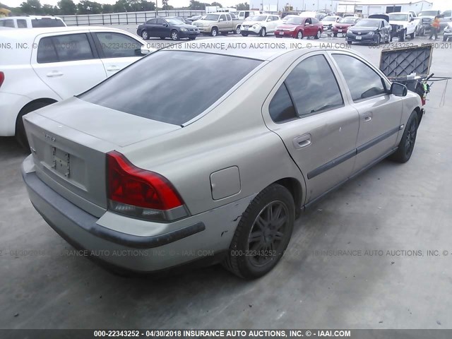 YV1RS61T542325096 - 2004 VOLVO S60 BEIGE photo 4