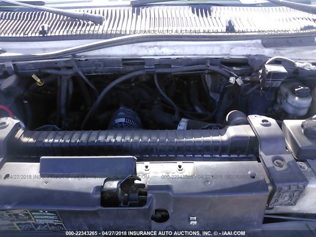 1FTNE24L44HB28062 - 2004 FORD ECONOLINE E250 VAN WHITE photo 10