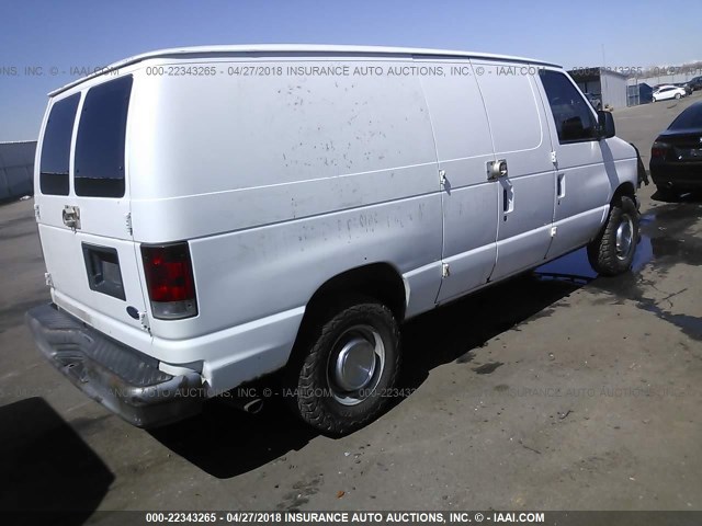 1FTNE24L44HB28062 - 2004 FORD ECONOLINE E250 VAN WHITE photo 4