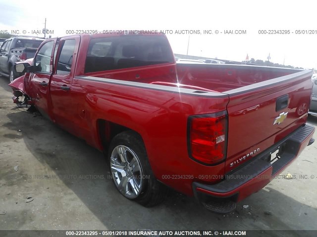 1GCRCPECXHZ242148 - 2017 CHEVROLET SILVERADO C1500 CUSTOM RED photo 3