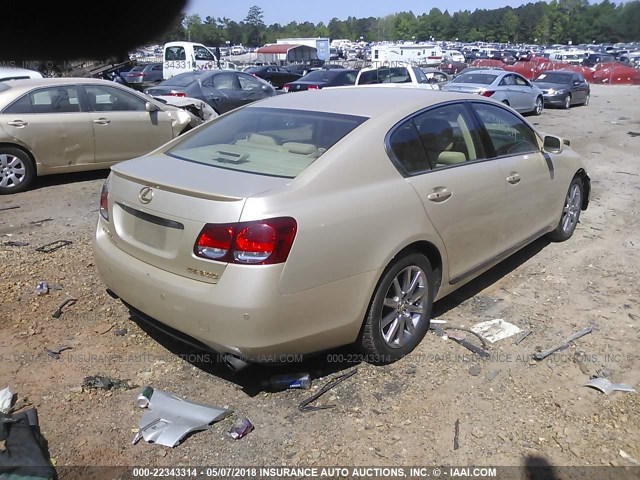 JTHBH96S765038480 - 2006 LEXUS GS GENERATION 200 300 Champagne photo 4