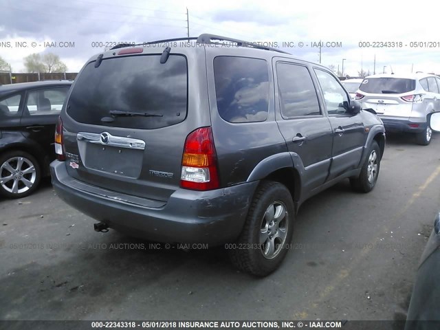 4F2CU081X2KM59865 - 2002 MAZDA TRIBUTE LX/ES 灰色 照片 4