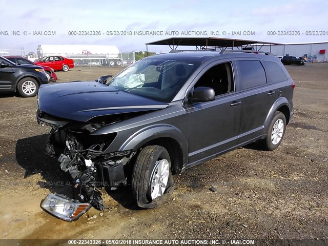 3C4PDCBG3FT668658 - 2015 DODGE JOURNEY SXT GRAY photo 2