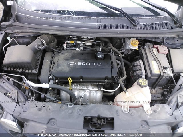 1G1JB6SH6F4164318 - 2015 CHEVROLET SONIC LS BLUE photo 10