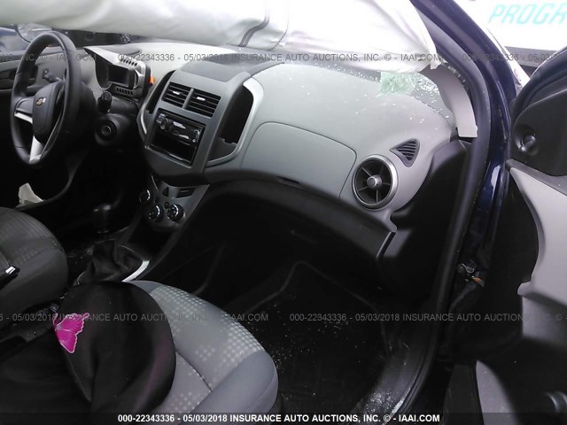 1G1JB6SH6F4164318 - 2015 CHEVROLET SONIC LS BLUE photo 5
