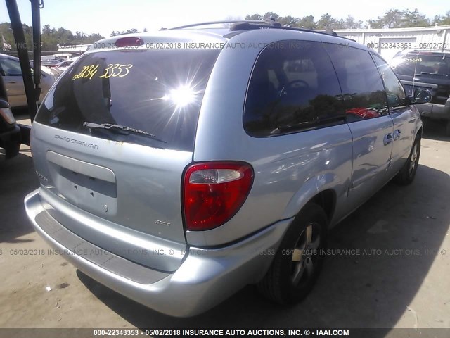 2D8GP44L45R443529 - 2005 DODGE GRAND CARAVAN SXT BLUE photo 4