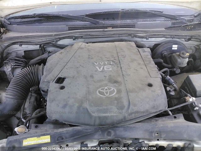 5TETU4GNXAZ691601 - 2010 TOYOTA TACOMA PRERUNNER ACCESS CAB WHITE photo 10