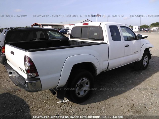 5TETU4GNXAZ691601 - 2010 TOYOTA TACOMA PRERUNNER ACCESS CAB WHITE photo 4