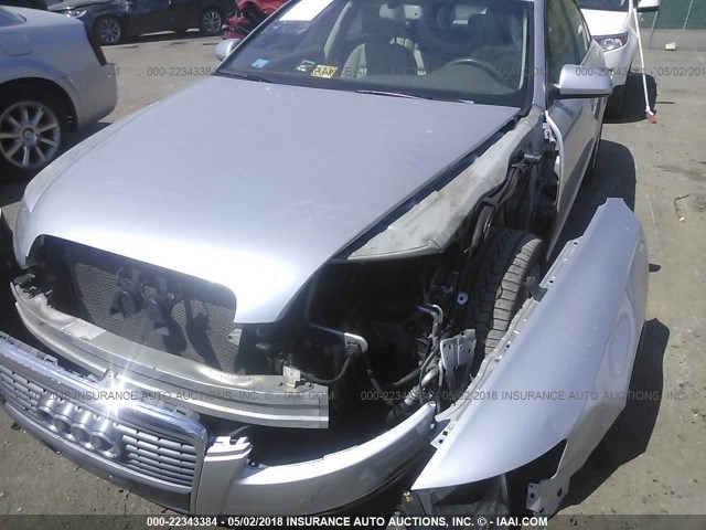 WAUDH74F56N088165 - 2006 AUDI A6 3.2 QUATTRO SILVER photo 6