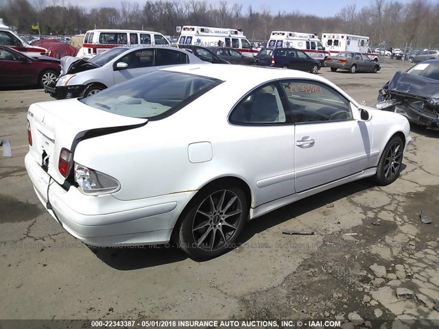 WDBLJ65G0YF143766 - 2000 MERCEDES-BENZ CLK 320 WHITE photo 4