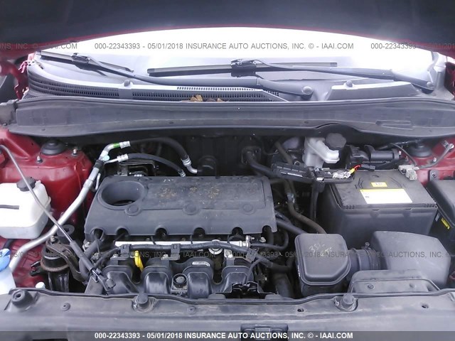 KM8JUCAC6CU346856 - 2012 HYUNDAI TUCSON GLS/LIMITED RED photo 10