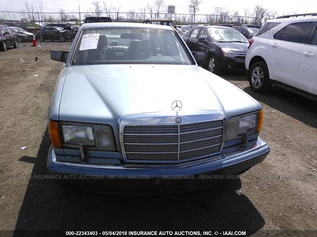 WDBCA35E7KA437473 - 1989 MERCEDES-BENZ 420 SEL Light Blue photo 6