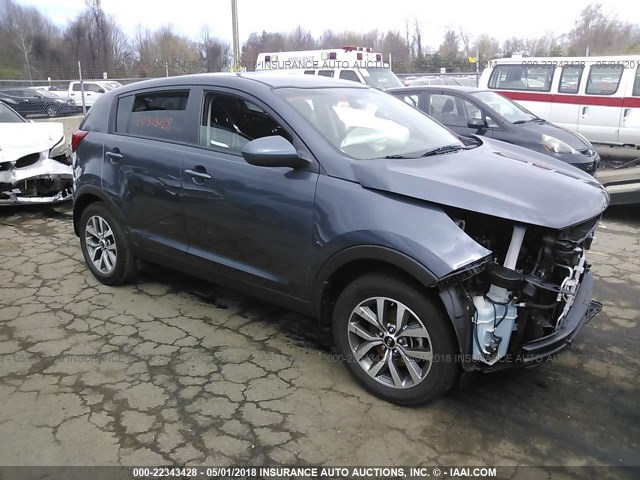 KNDPB3AC5E7642697 - 2014 KIA SPORTAGE LX BLUE photo 1