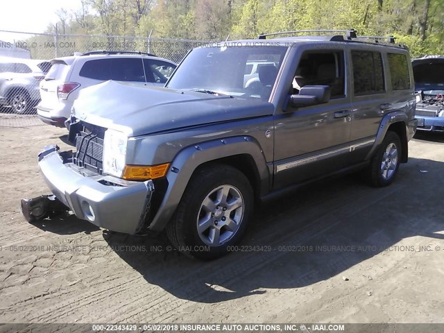 1J8HG58247C573339 - 2007 JEEP COMMANDER LIMITED GRAY photo 2