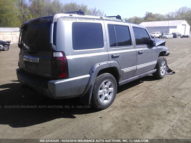 1J8HG58247C573339 - 2007 JEEP COMMANDER LIMITED GRAY photo 4