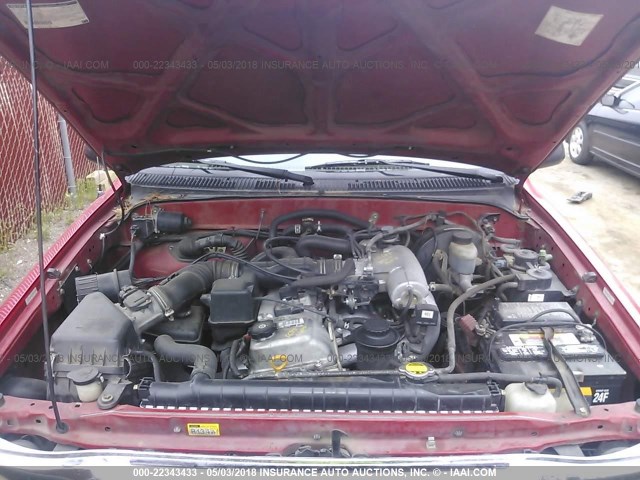 5TESM92N11Z724047 - 2001 TOYOTA TACOMA XTRACAB PRERUNNER წითელი ფოტო 10