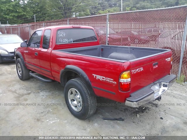 5TESM92N11Z724047 - 2001 TOYOTA TACOMA XTRACAB PRERUNNER წითელი ფოტო 3