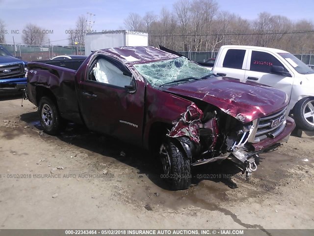 1GTN2TE01DZ372300 - 2013 GMC SIERRA K1500 MAROON photo 1