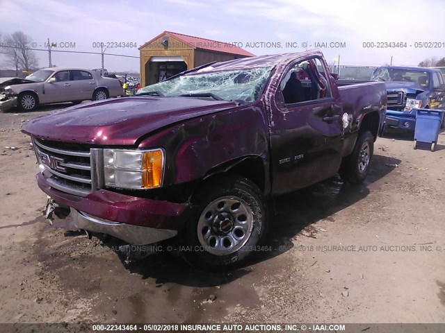 1GTN2TE01DZ372300 - 2013 GMC SIERRA K1500 MAROON photo 2