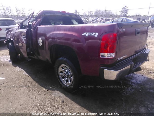 1GTN2TE01DZ372300 - 2013 GMC SIERRA K1500 MAROON photo 3